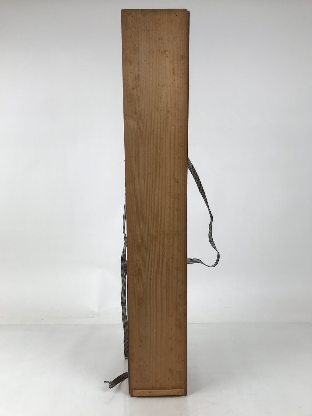 Vtg Japanese Wooden Lidded Storage Box Inside 85x12.3x10.5cm Brown X165