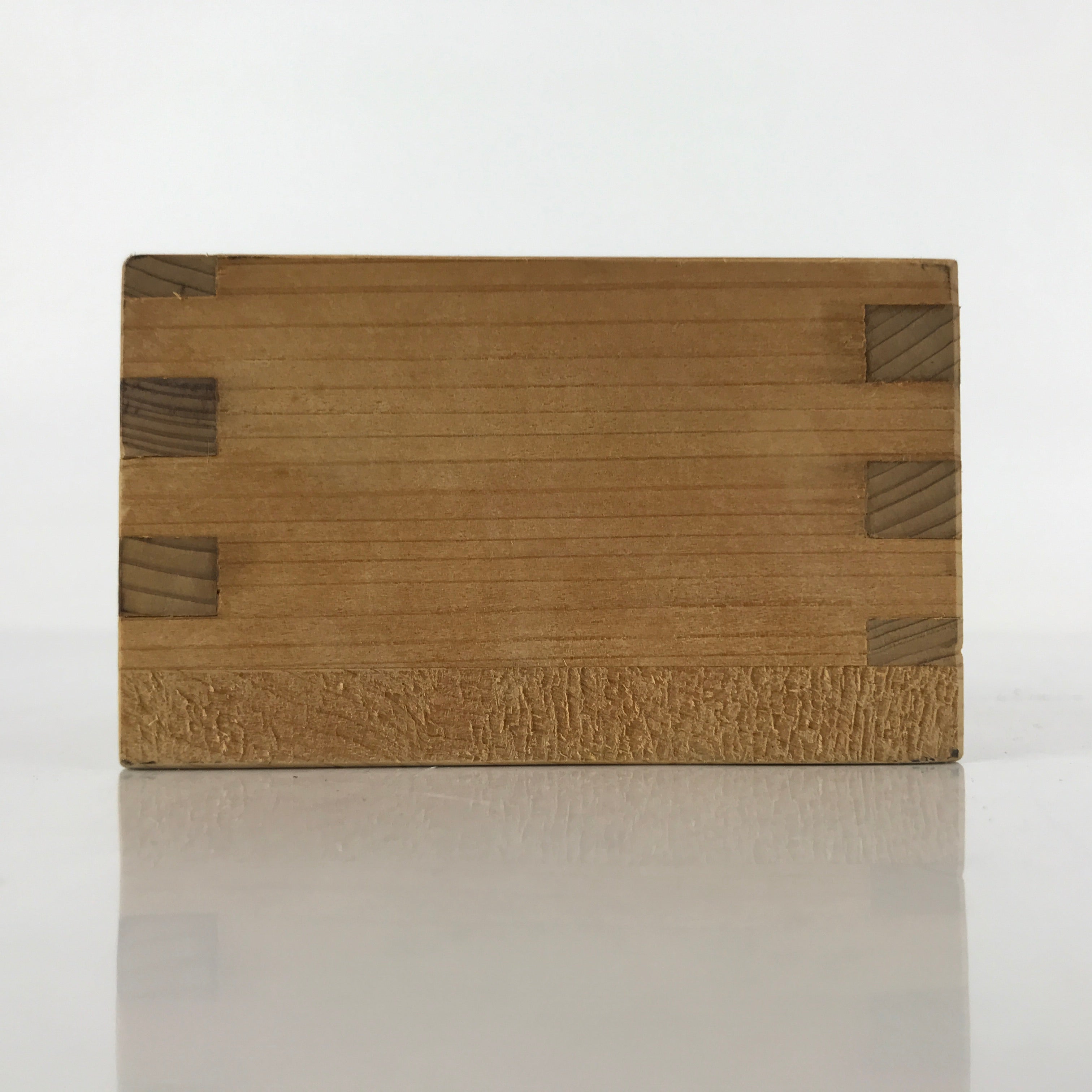 Vtg Japanese Wooden Masu Rice Cup Inside Box 6.5x6.5x4cm Setsubun Festival X123