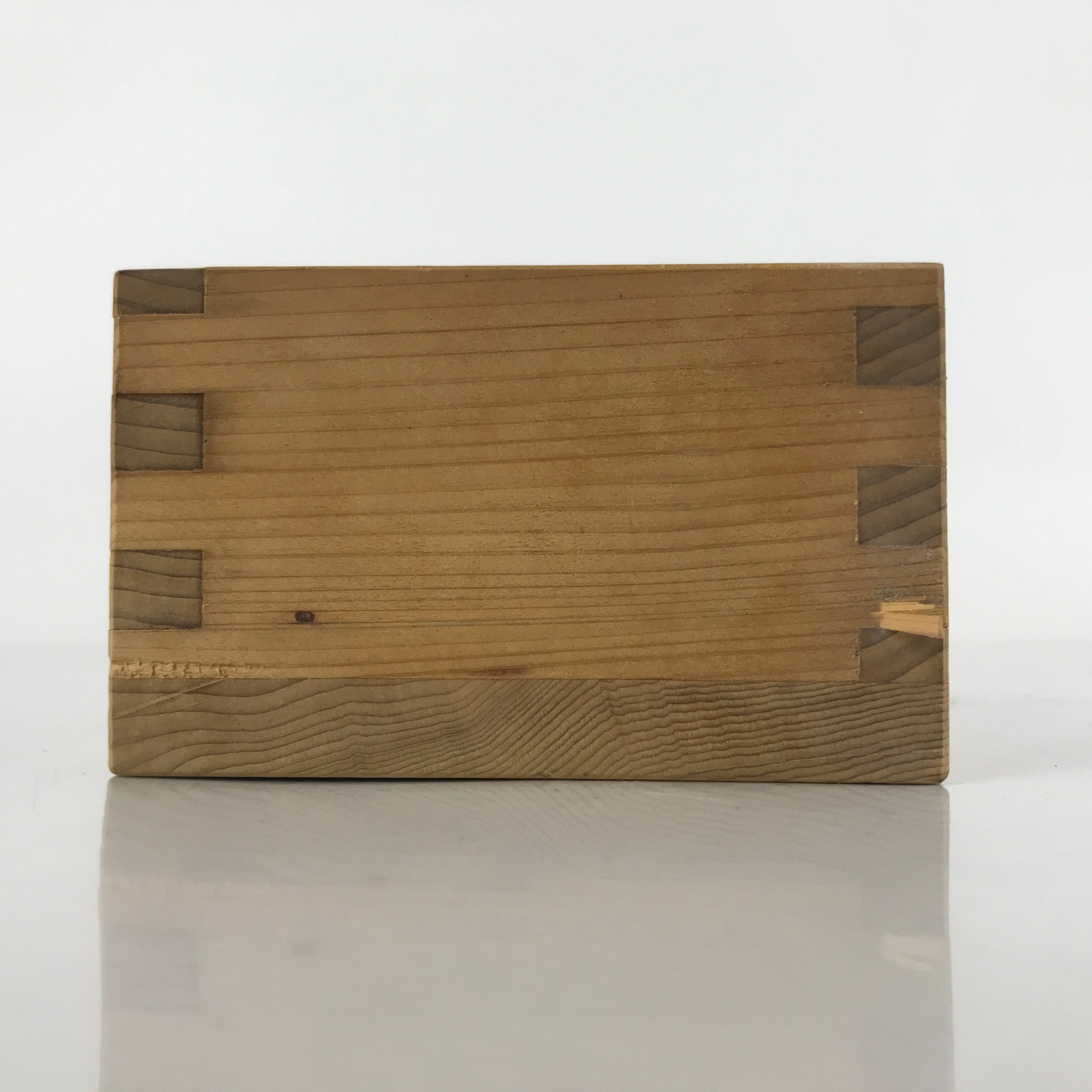 Vtg Japanese Wooden Masu Rice Cup Inside Box 6.5x6.5x4cm Setsubun Festival X123