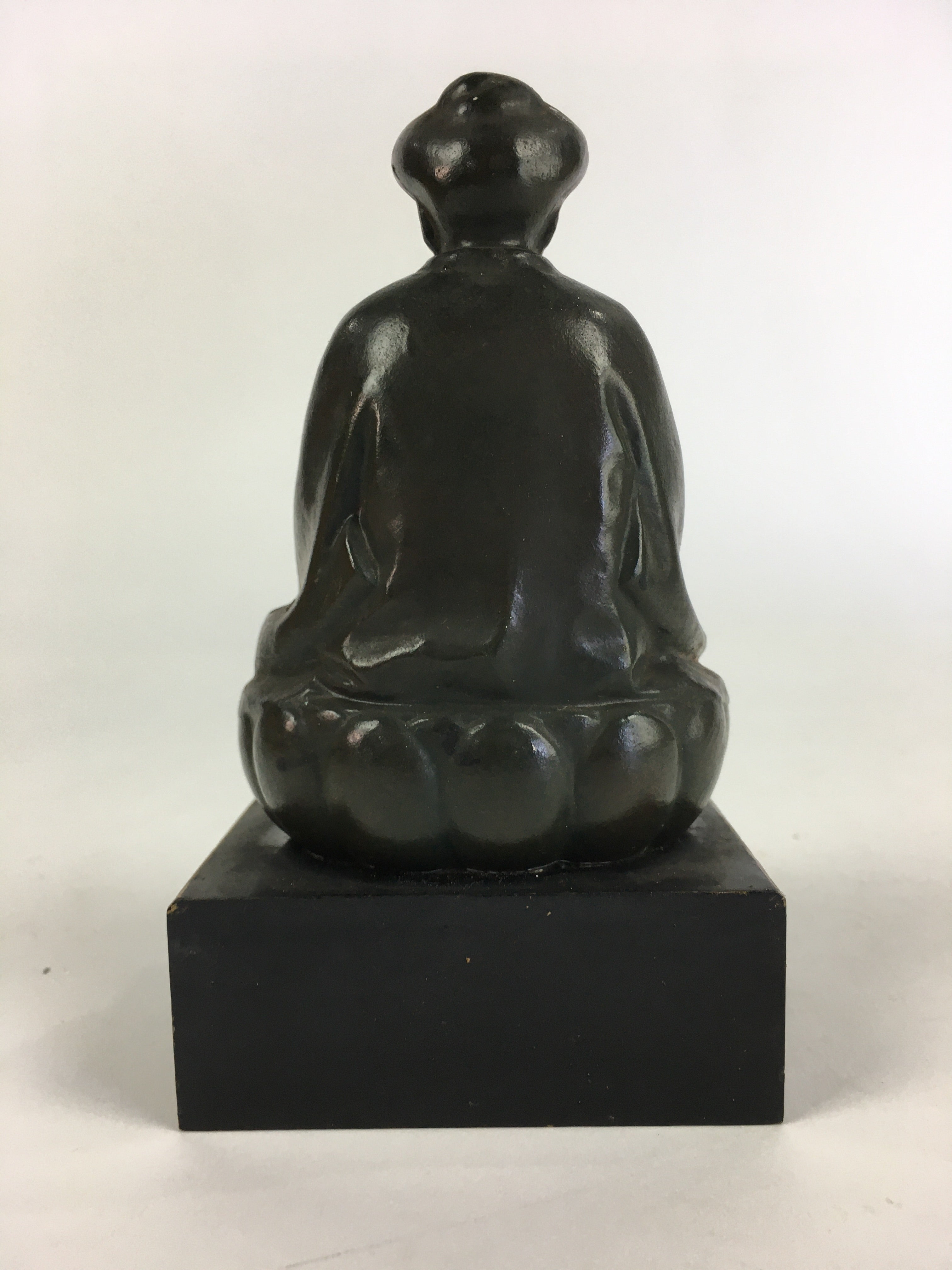 Anticque Japanese Old Lady Figurine Vtg Clay Doll Ornament Okimono BD815