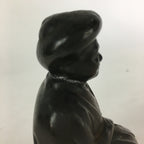 Anticque Japanese Old Lady Figurine Vtg Clay Doll Ornament Okimono BD815