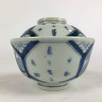 Antique C1824 Japanese Koimari Lidded Teacup Yunomi Blue White PP972