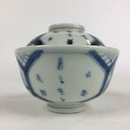 Antique C1824 Japanese Koimari Lidded Teacup Yunomi Blue White PP972