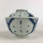 Antique C1824 Japanese Koimari Lidded Teacup Yunomi Blue White PP973