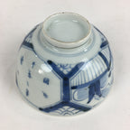 Antique C1824 Japanese Koimari Lidded Teacup Yunomi Blue White PP973