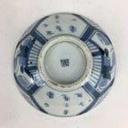 Antique C1824 Japanese Koimari Lidded Teacup Yunomi Blue White PP973