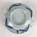 Antique C1824 Japanese Koimari Lidded Teacup Yunomi Blue White PP974
