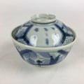 Antique C1824 Japanese Koimari Lidded Teacup Yunomi Blue White PP974