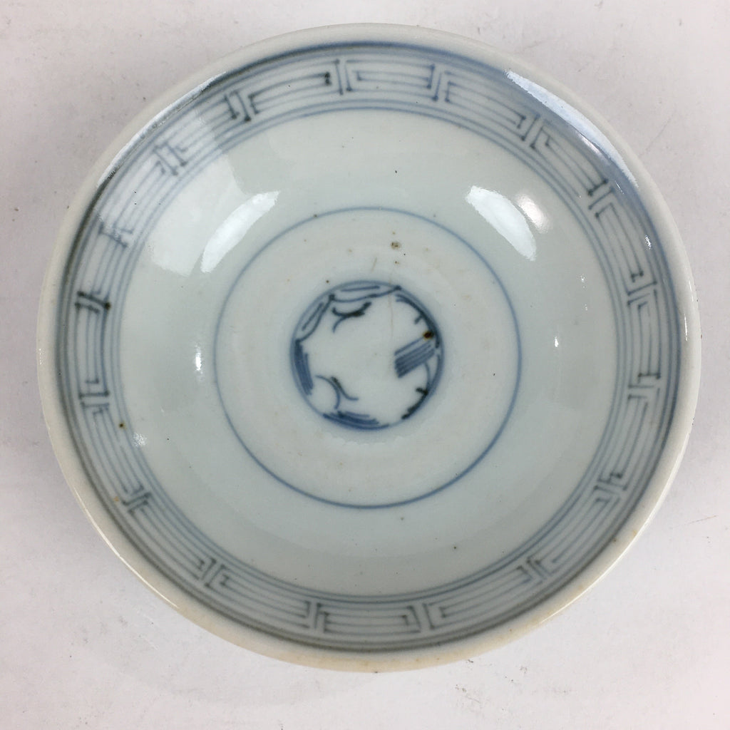 Antique C1824 Japanese Koimari Lidded Teacup Yunomi Blue White PP975