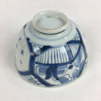 Antique C1824 Japanese Koimari Lidded Teacup Yunomi Blue White PP975