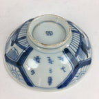 Antique C1824 Japanese Koimari Lidded Teacup Yunomi Blue White PP976