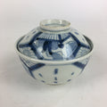 Antique C1824 Japanese Koimari Lidded Teacup Yunomi Blue White PP976