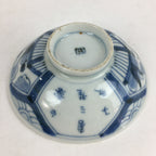 Antique C1824 Japanese Koimari Lidded Teacup Yunomi Blue White PP977