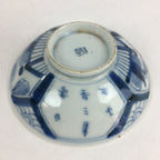 Antique C1824 Japanese Koimari Lidded Teacup Yunomi Blue White PP978