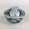 Antique C1824 Japanese Koimari Lidded Teacup Yunomi Blue White PP978