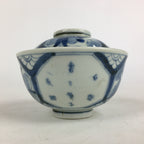 Antique C1824 Japanese Koimari Lidded Teacup Yunomi Blue White PP979