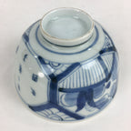 Antique C1824 Japanese Koimari Lidded Teacup Yunomi Blue White PP979