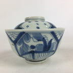 Antique C1824 Japanese Koimari Lidded Teacup Yunomi Blue White PP980