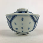 Antique C1824 Japanese Koimari Lidded Teacup Yunomi Blue White PP980