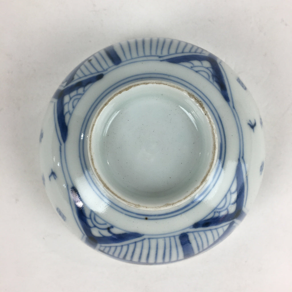 Antique C1824 Japanese Koimari Lidded Teacup Yunomi Blue White PP980