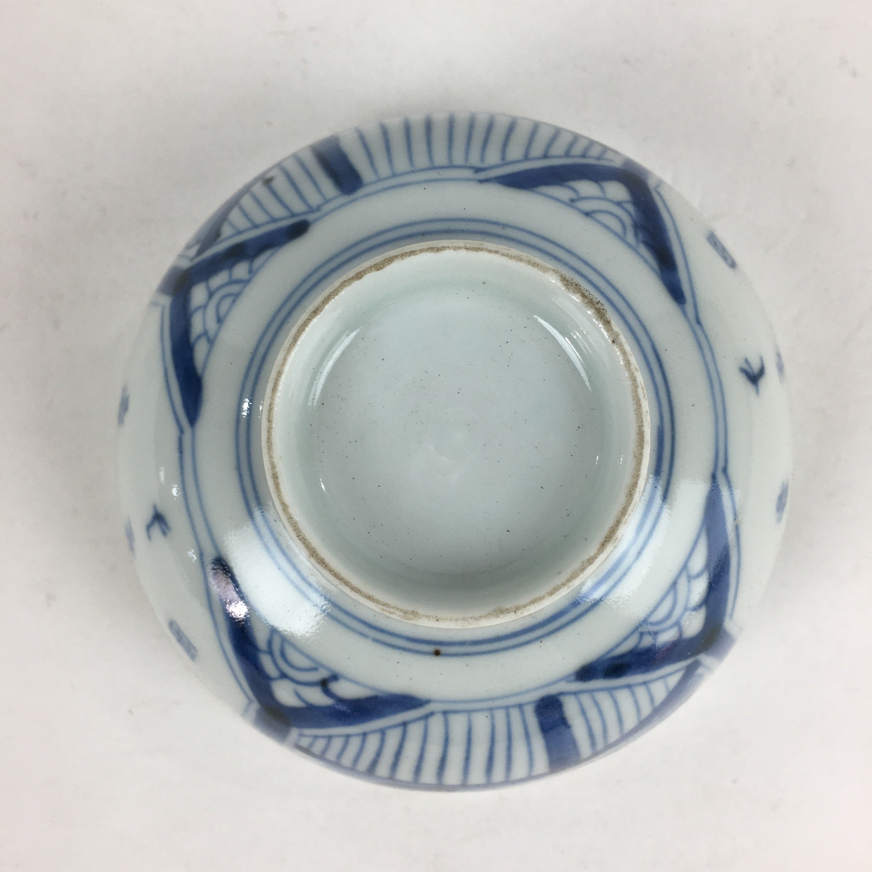 Antique C1824 Japanese Koimari Lidded Teacup Yunomi Blue White PP980