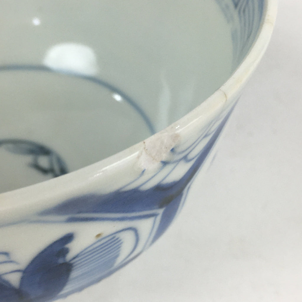 Antique C1824 Japanese Koimari Porcelain Teacup Yunomi Blue White PP970