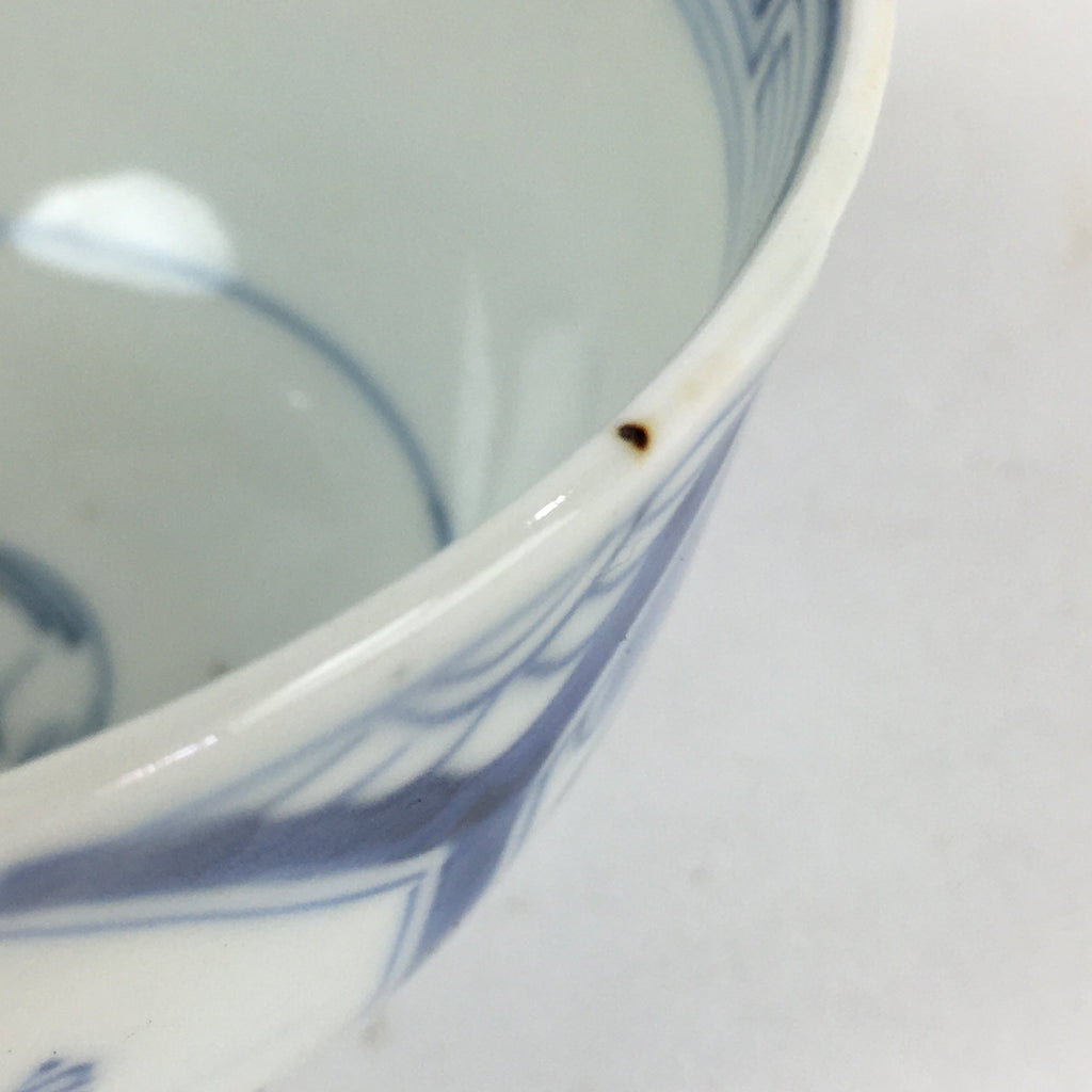 Antique C1824 Japanese Koimari Porcelain Teacup Yunomi Blue White PP970