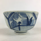 Antique C1824 Japanese Koimari Porcelain Teacup Yunomi Blue White PP970