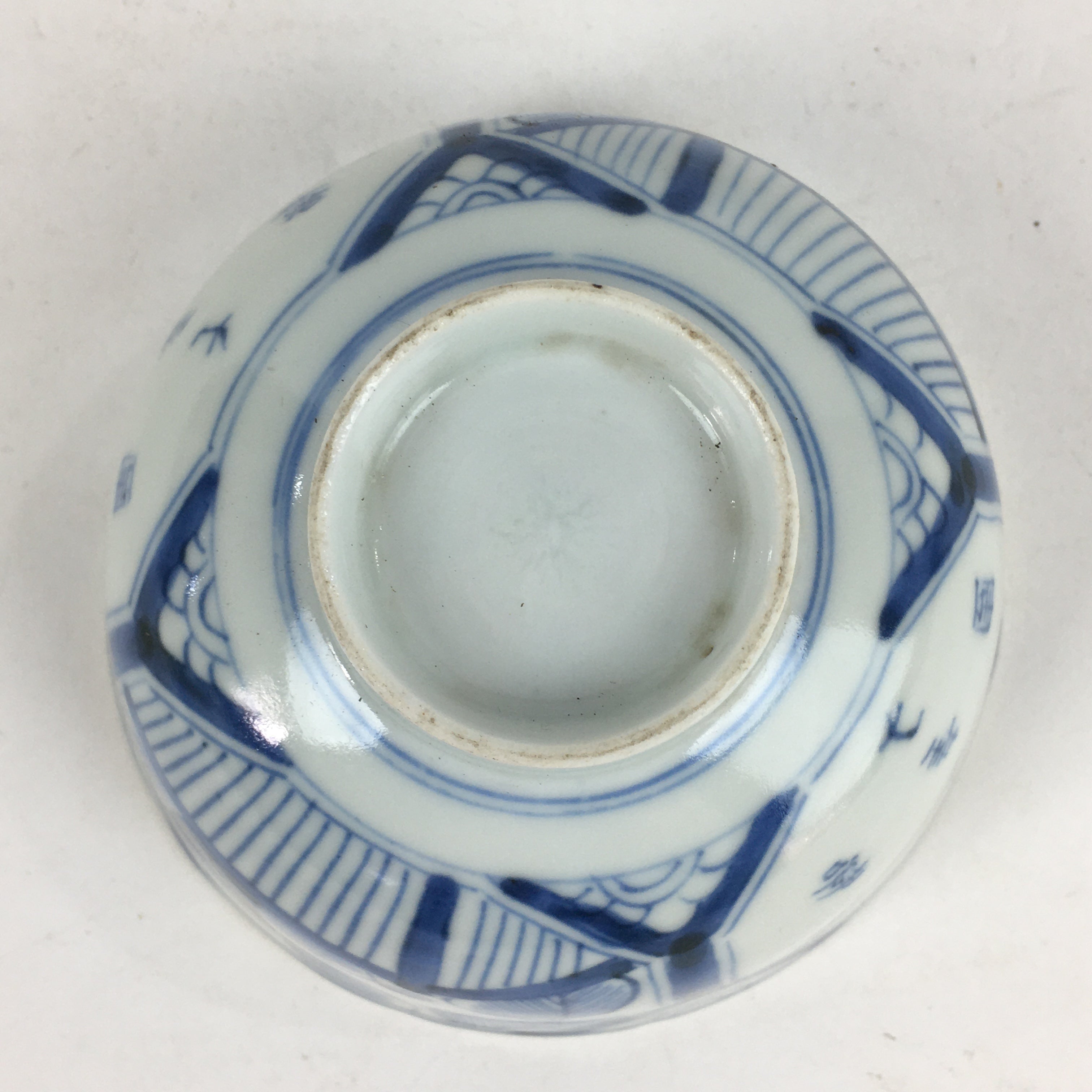 Antique C1824 Japanese Koimari Porcelain Teacup Yunomi Blue White PP970