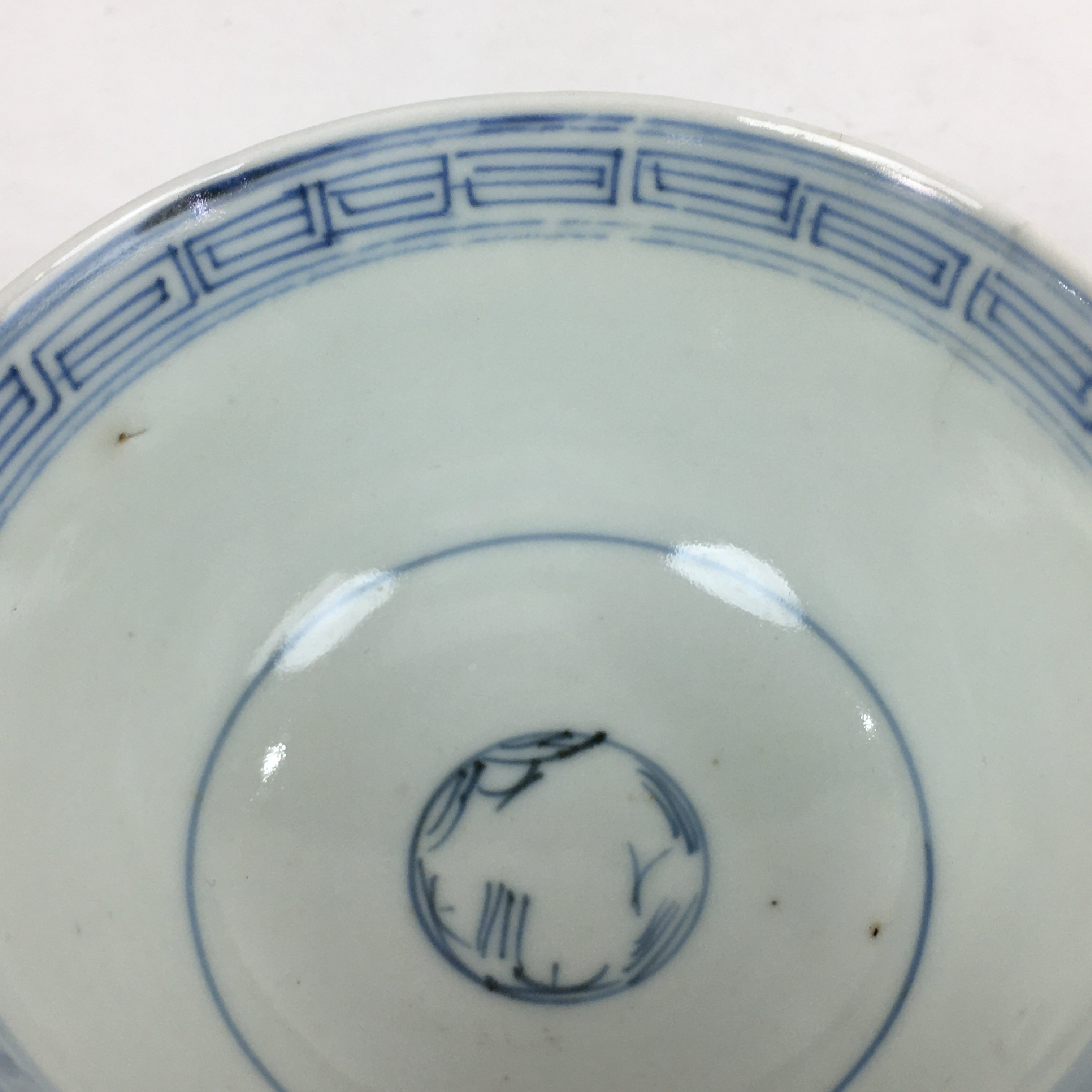 Antique C1824 Japanese Koimari Porcelain Teacup Yunomi Blue White PP970