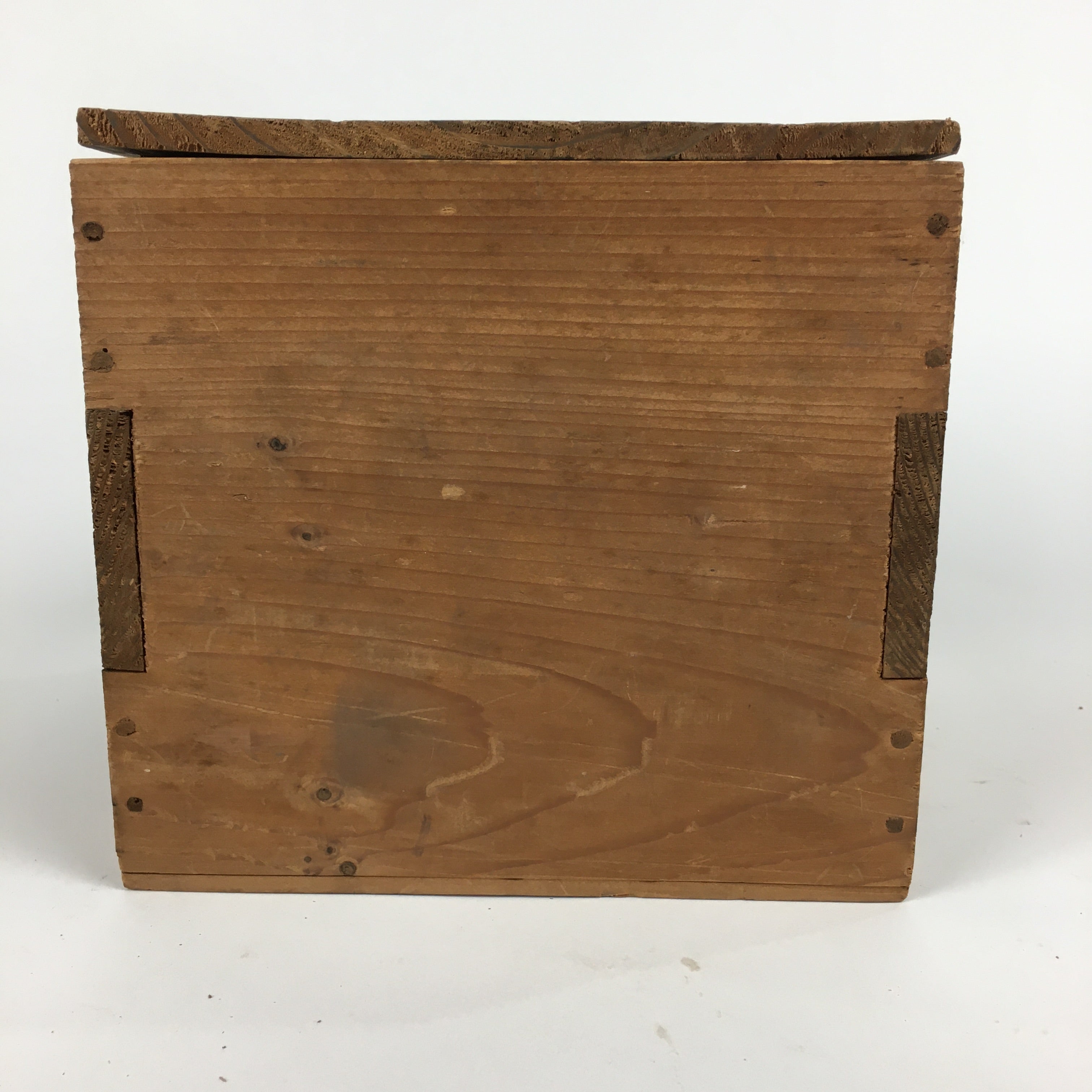 Antique C1848 Japanese Wooden Storage Box Hako Inside 15.2x14.9x14.7cm WB878