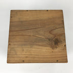 Antique C1848 Japanese Wooden Storage Box Hako Inside 15.2x14.9x14.7cm WB878