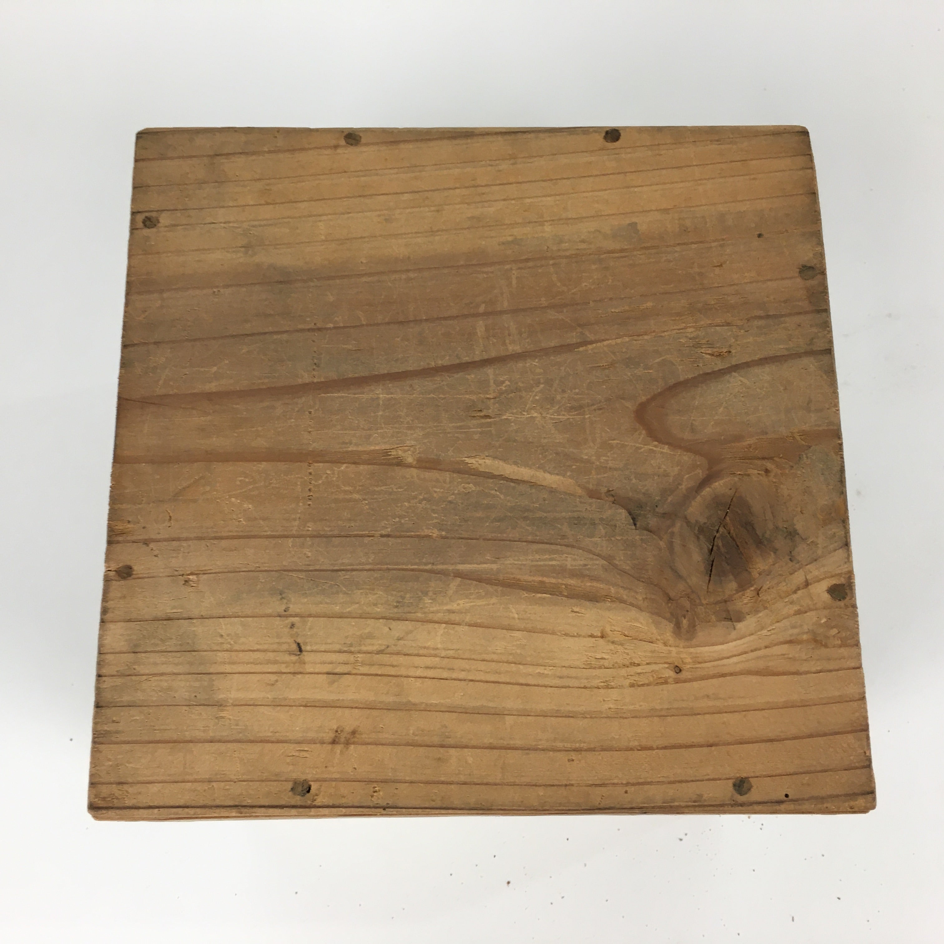 Antique C1848 Japanese Wooden Storage Box Hako Inside 15.2x14.9x14.7cm WB878
