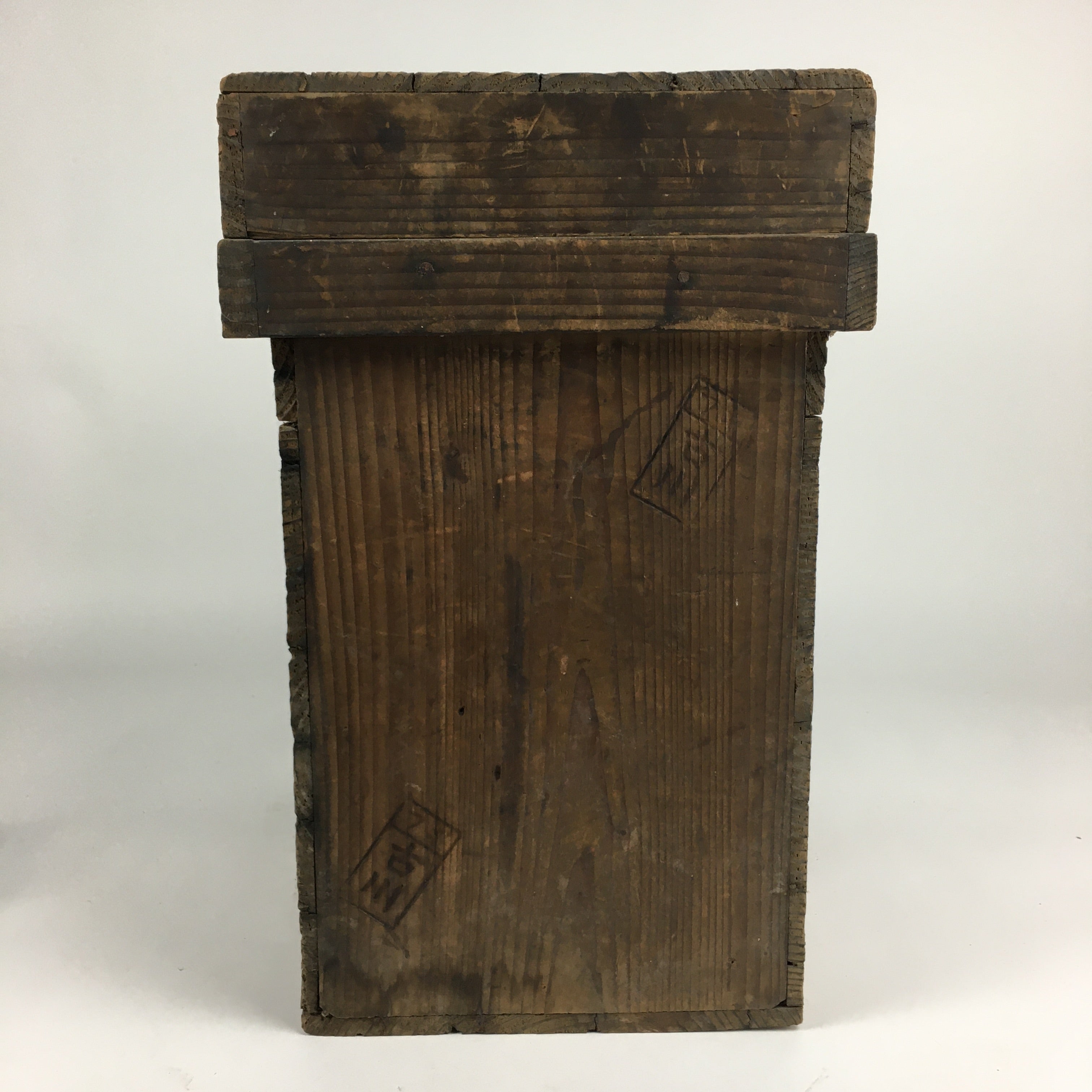 Antique C1850 Japanese Wooden Storage Box Hako Inside 36.5x23.6x43.7cm WB880