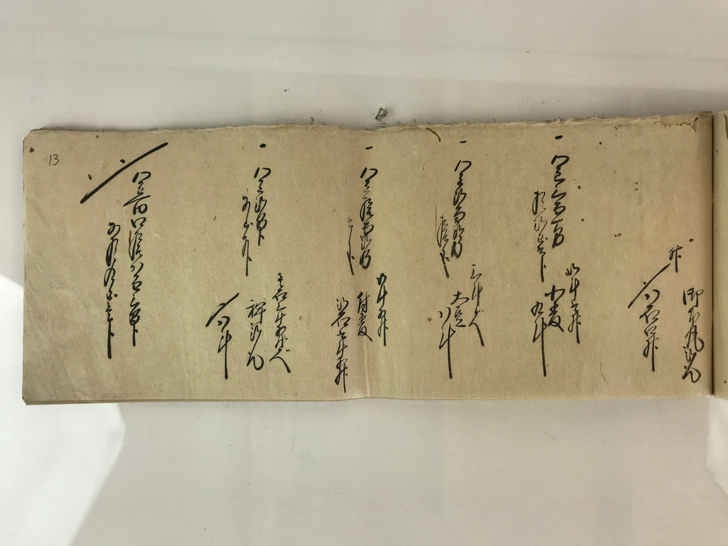 Antique C1868 Japanese Record Book Keio 4 Tatsuharu Long Paper P318