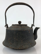 Antique C1880 Japanese Cast Iron Tetsubin Kettle Teapot Nanbu Tekki T104