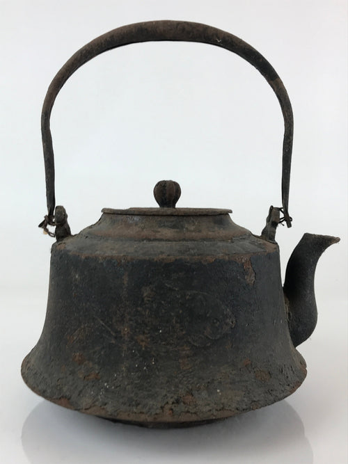 Antique C1880 Japanese Cast Iron Tetsubin Kettle Teapot Nanbu Tekki T104