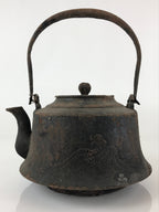 Antique C1880 Japanese Cast Iron Tetsubin Kettle Teapot Nanbu Tekki T104