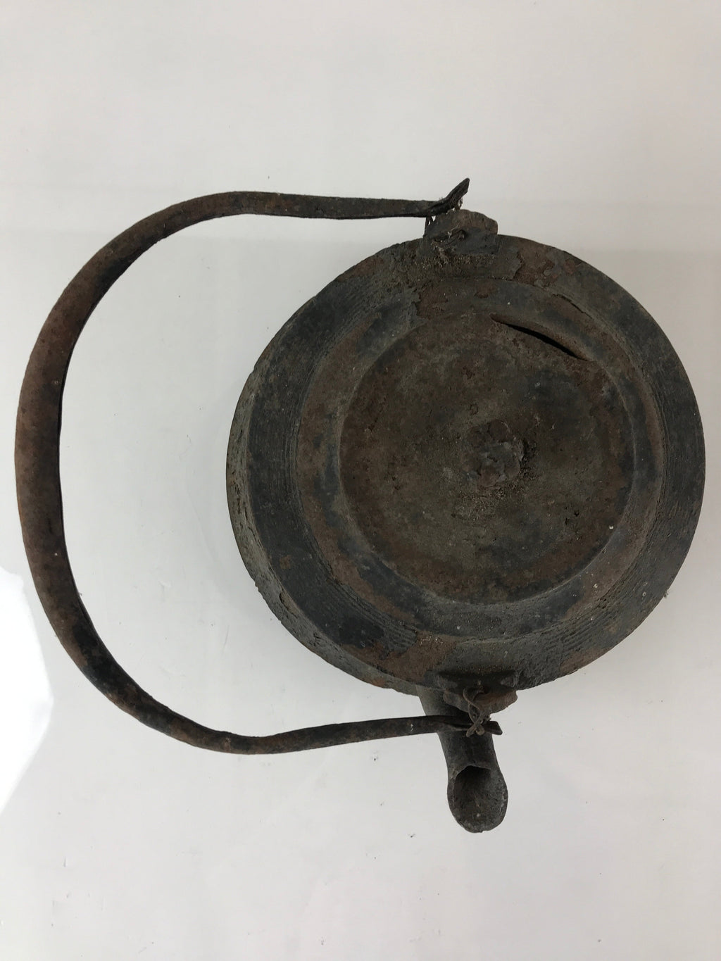 Antique C1880 Japanese Cast Iron Tetsubin Kettle Teapot Nanbu Tekki T104