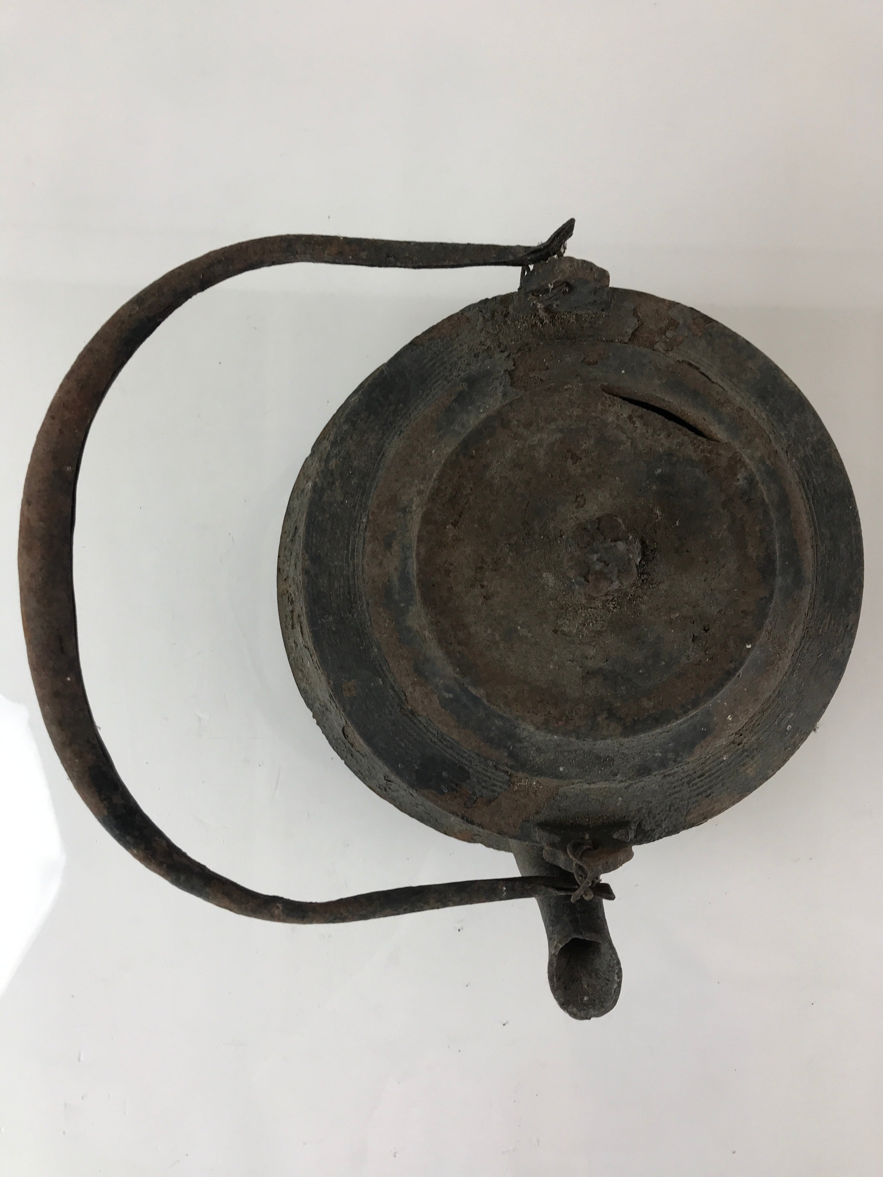 Antique C1880 Japanese Cast Iron Tetsubin Kettle Teapot Nanbu Tekki T104