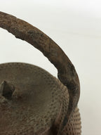 Antique C1880 Japanese Cast Iron Tetsubin Kettle Teapot Nanbu Tekki T105