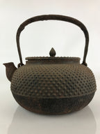 Antique C1880 Japanese Cast Iron Tetsubin Kettle Teapot Nanbu Tekki T105