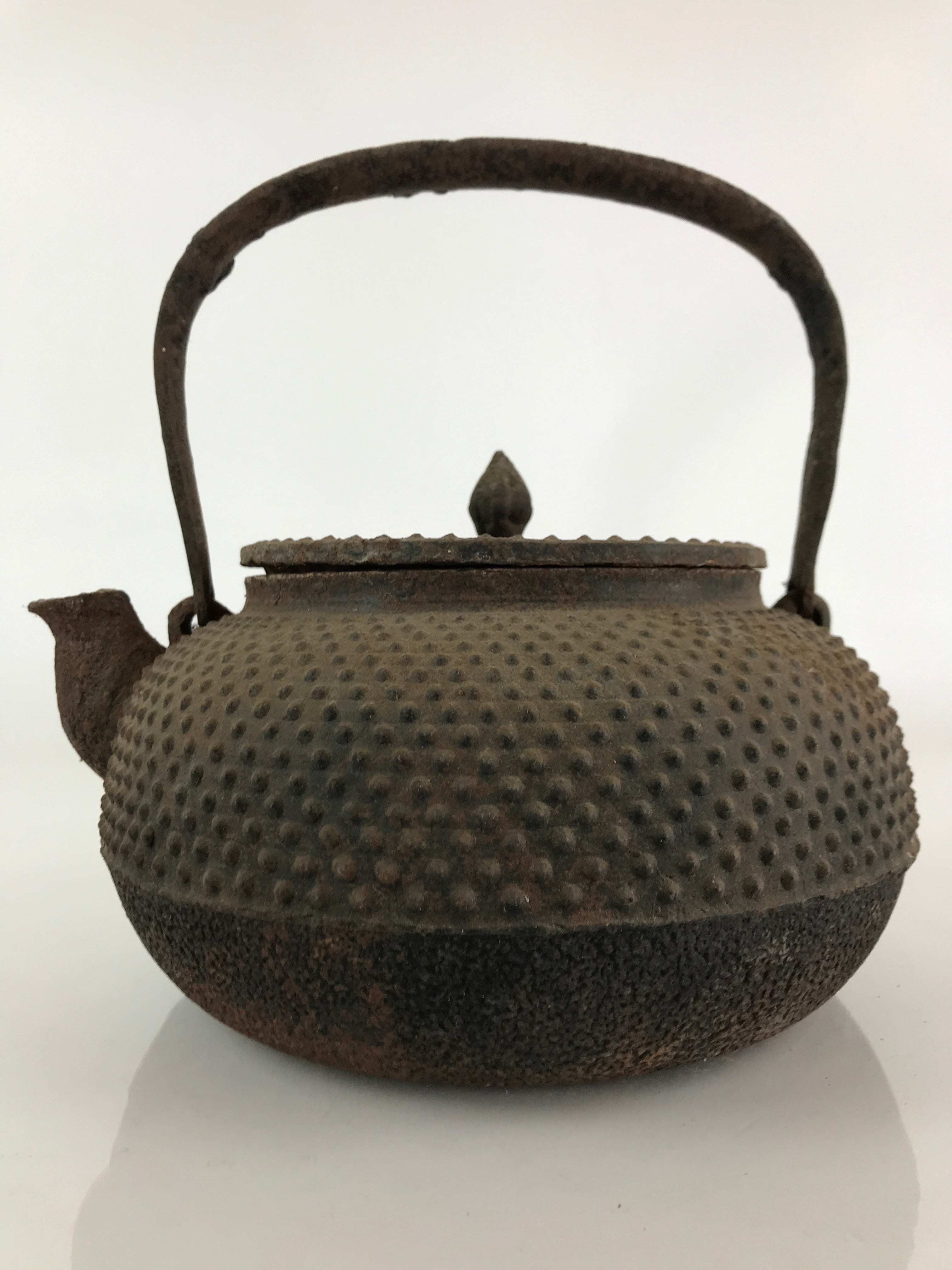 Antique C1880 Japanese Cast Iron Tetsubin Kettle Teapot Nanbu Tekki T105