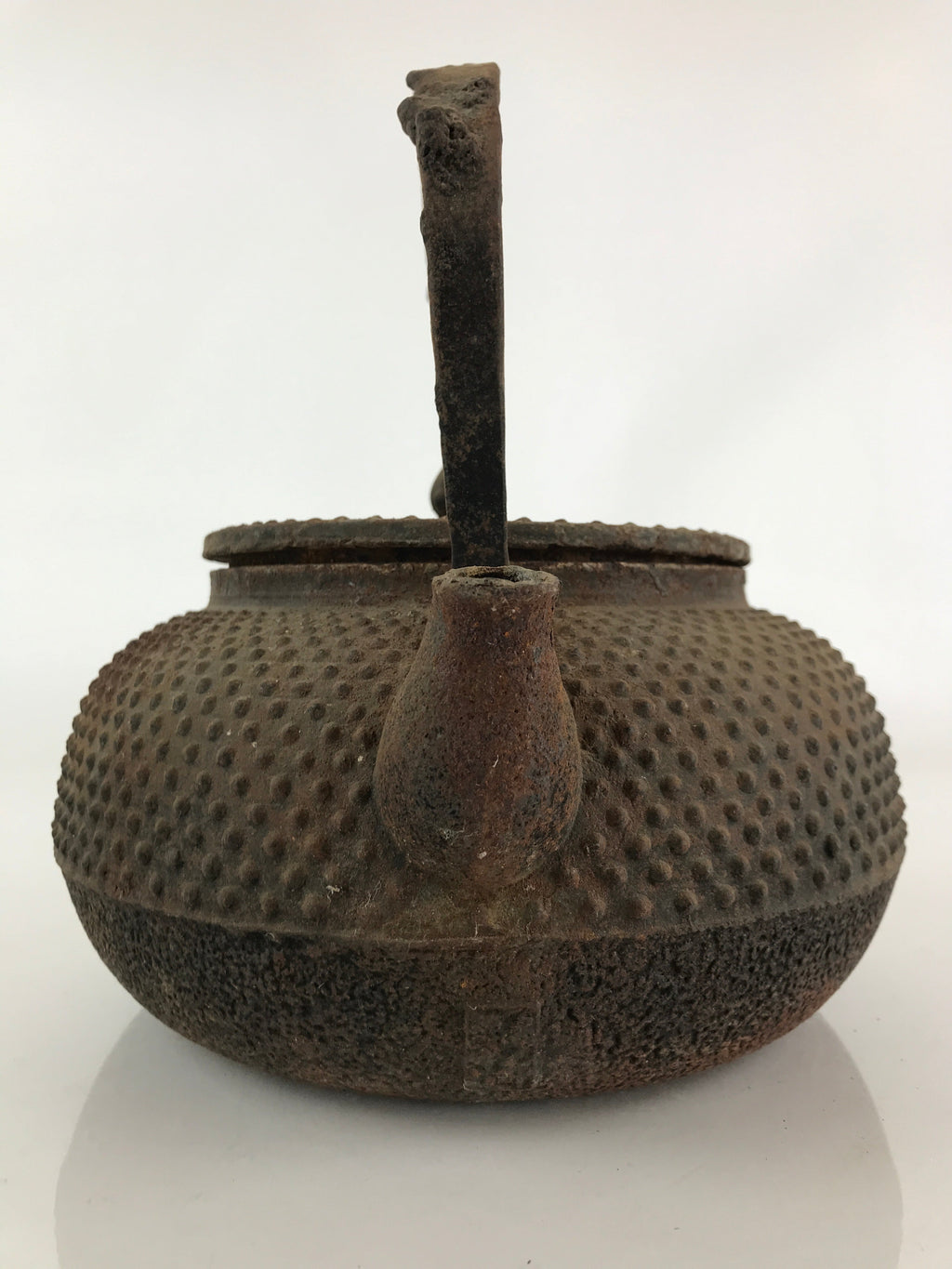 Antique C1880 Japanese Cast Iron Tetsubin Kettle Teapot Nanbu Tekki T105