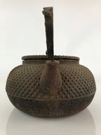Antique C1880 Japanese Cast Iron Tetsubin Kettle Teapot Nanbu Tekki T105