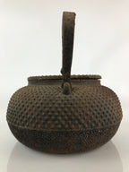 Antique C1880 Japanese Cast Iron Tetsubin Kettle Teapot Nanbu Tekki T105