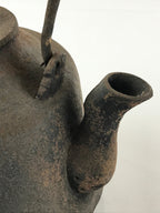 Antique C1880 Japanese Cast Iron Tetsubin Kettle Teapot Nanbu Tekki Yakan T103