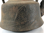 Antique C1880 Japanese Cast Iron Tetsubin Kettle Teapot Nanbu Tekki Yakan T103