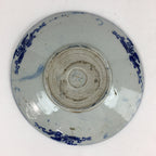Antique C1880 Japanese Porcelain Plate Sometsuke Blue Flower Sara PY26