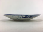 Antique C1880 Japanese Porcelain Plate Sometsuke Blue Flower Sara PY26